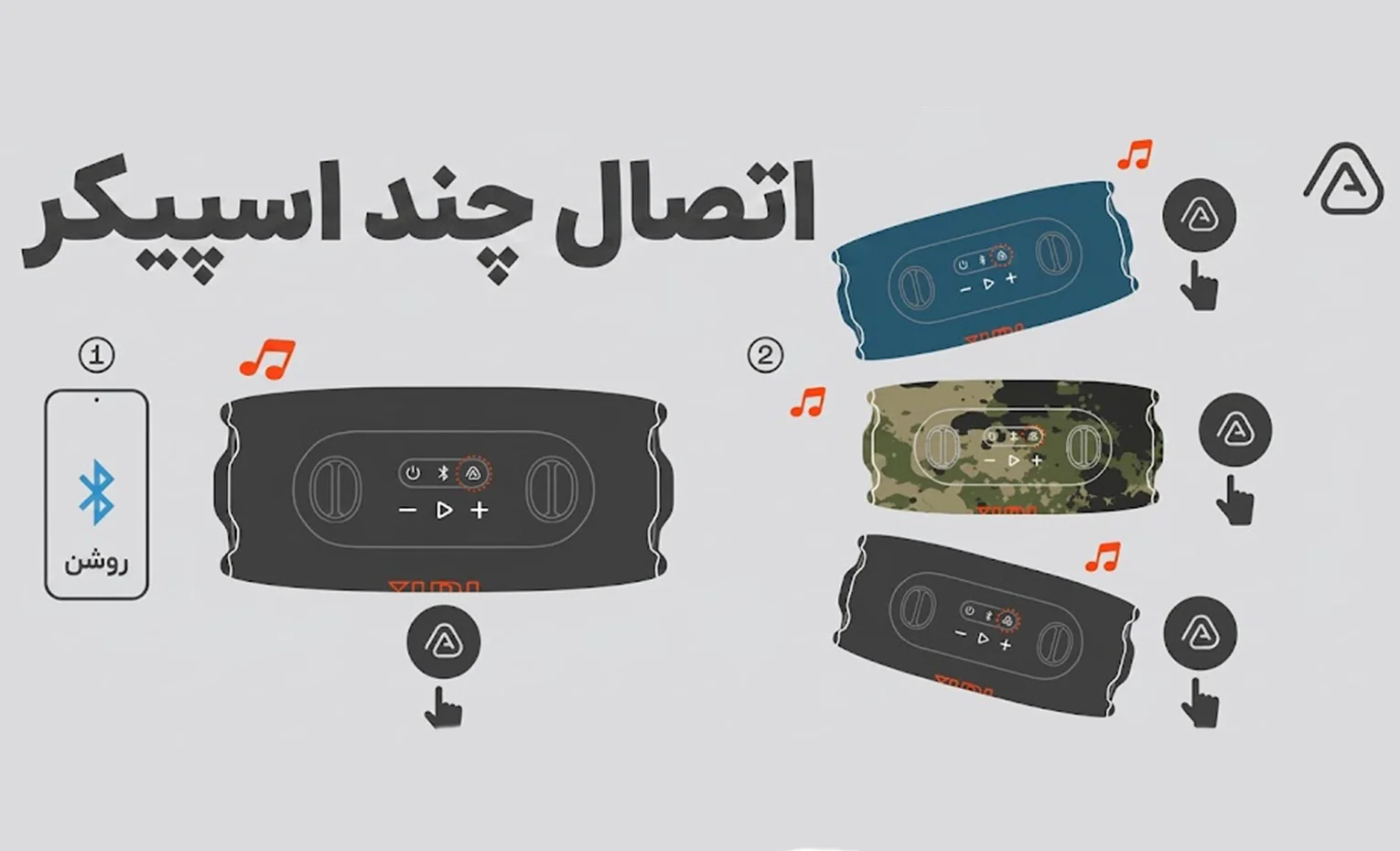 راهنمای استفاده اسپیکر جی بی ال مدل Xtreme 5