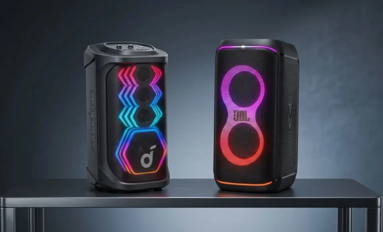 مقایسه اسپیکر انکر Rave 3 با پارتی باکس جی بی ال Club 120