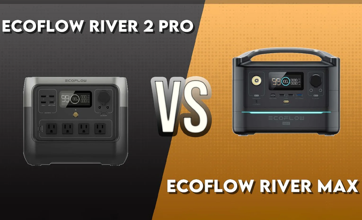 مقایسه پاور استیشن اکوفلو مدل RIVER 2 Max با RIVER 2 Pro مقایسه پاور استیشن اکوفلو مدل RIVER 2 Max با RIVER 2 Pro