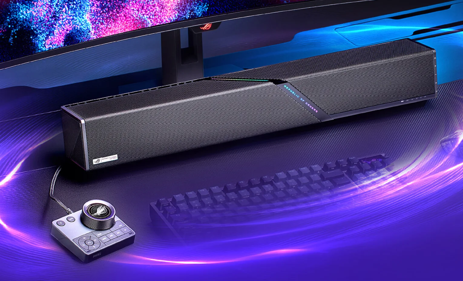 معرفی ساندبار گیمینگ ایسوس ROG Gjallar با صدای Dolby Atmos معرفی ساندبار گیمینگ ایسوس ROG Gjallar با صدای Dolby Atmos