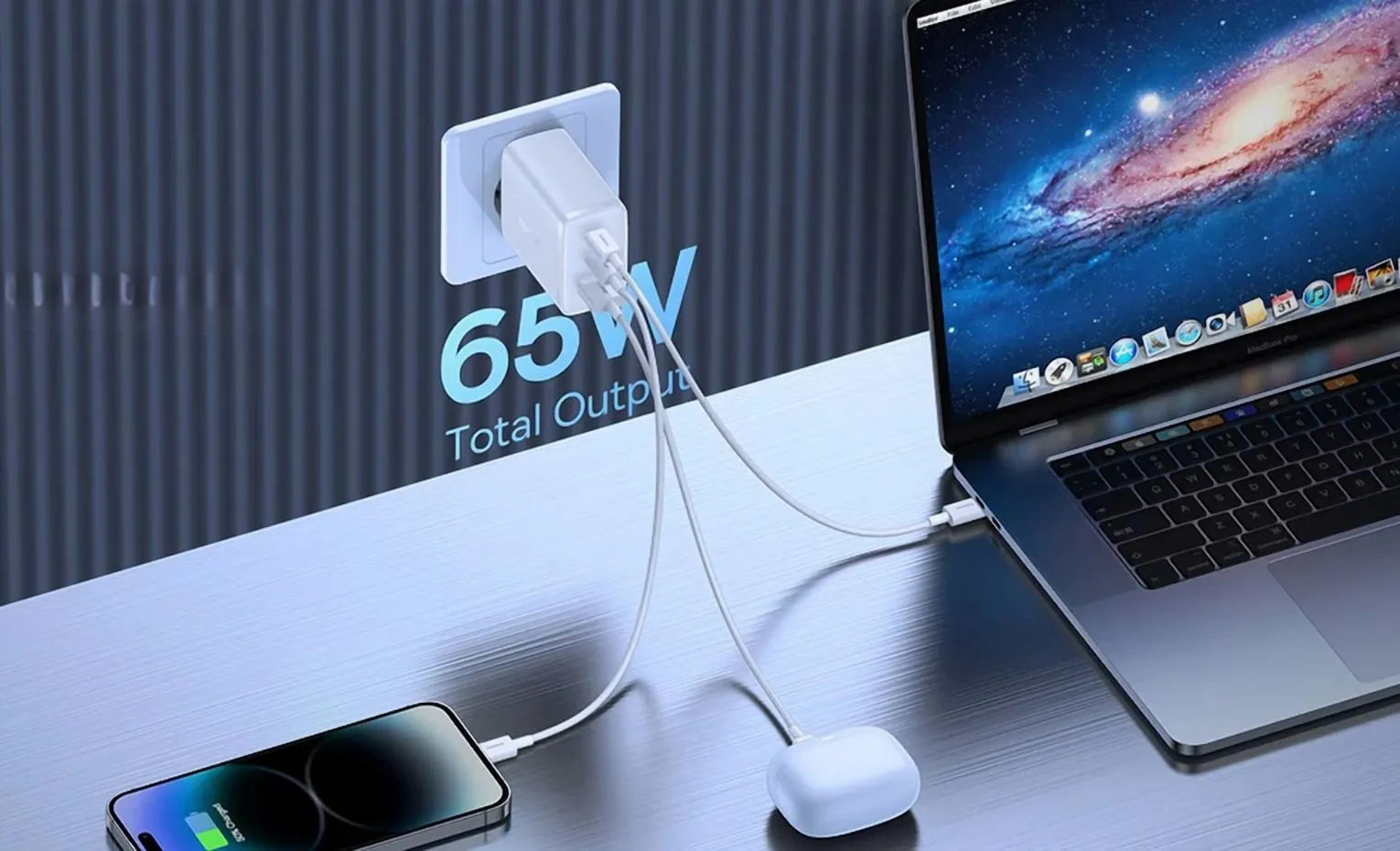 شارژر 65 وات بیسوس Cube Pro، شارژ همزمان لپتاپ و گوشی شارژر 65 وات بیسوس Cube Pro، شارژ همزمان لپتاپ و گوشی