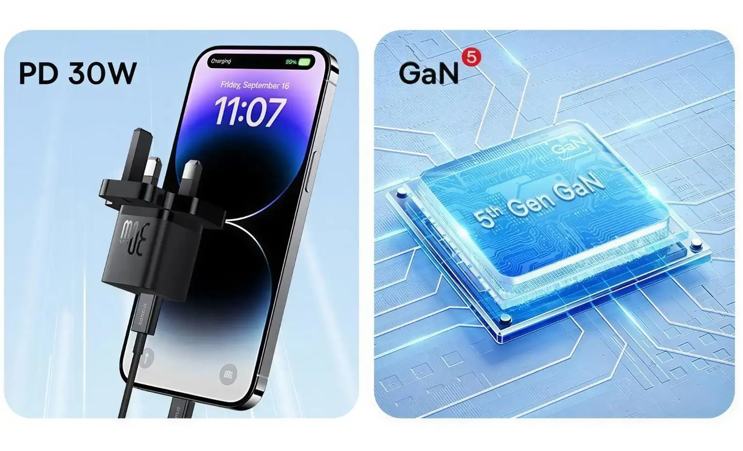 شارژر Baseus GaN5 Mini یا آداپتور 20 وات، کدام بهتر است؟ شارژر Baseus GaN5 Mini یا آداپتور 20 وات، کدام بهتر است؟