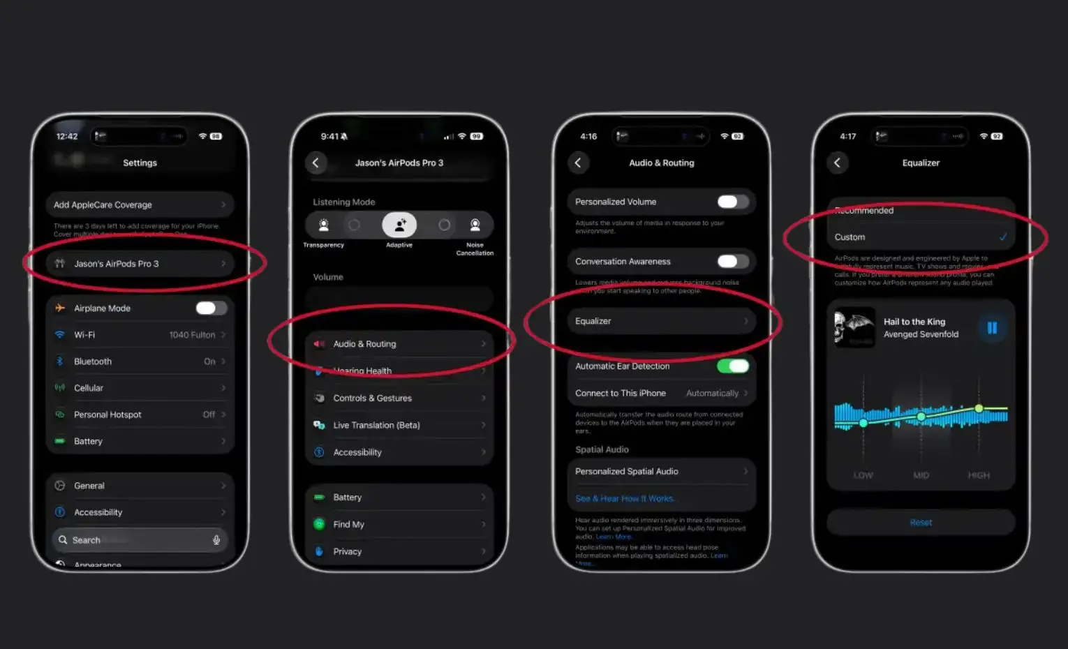 آموزش تنظیم اکولایزر سفارشی ایرپاد اپل در iOS 27 آموزش تنظیم اکولایزر سفارشی ایرپاد اپل در iOS 27