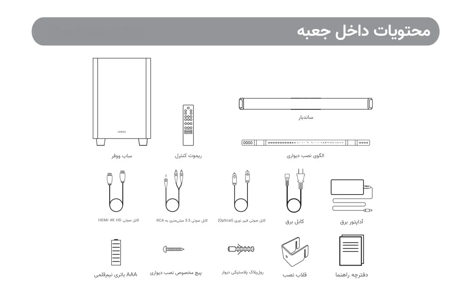 راهنمای استفاده از ساندبار ادیفایر مدل B700 راهنمای استفاده از ساندبار ادیفایر مدل B700