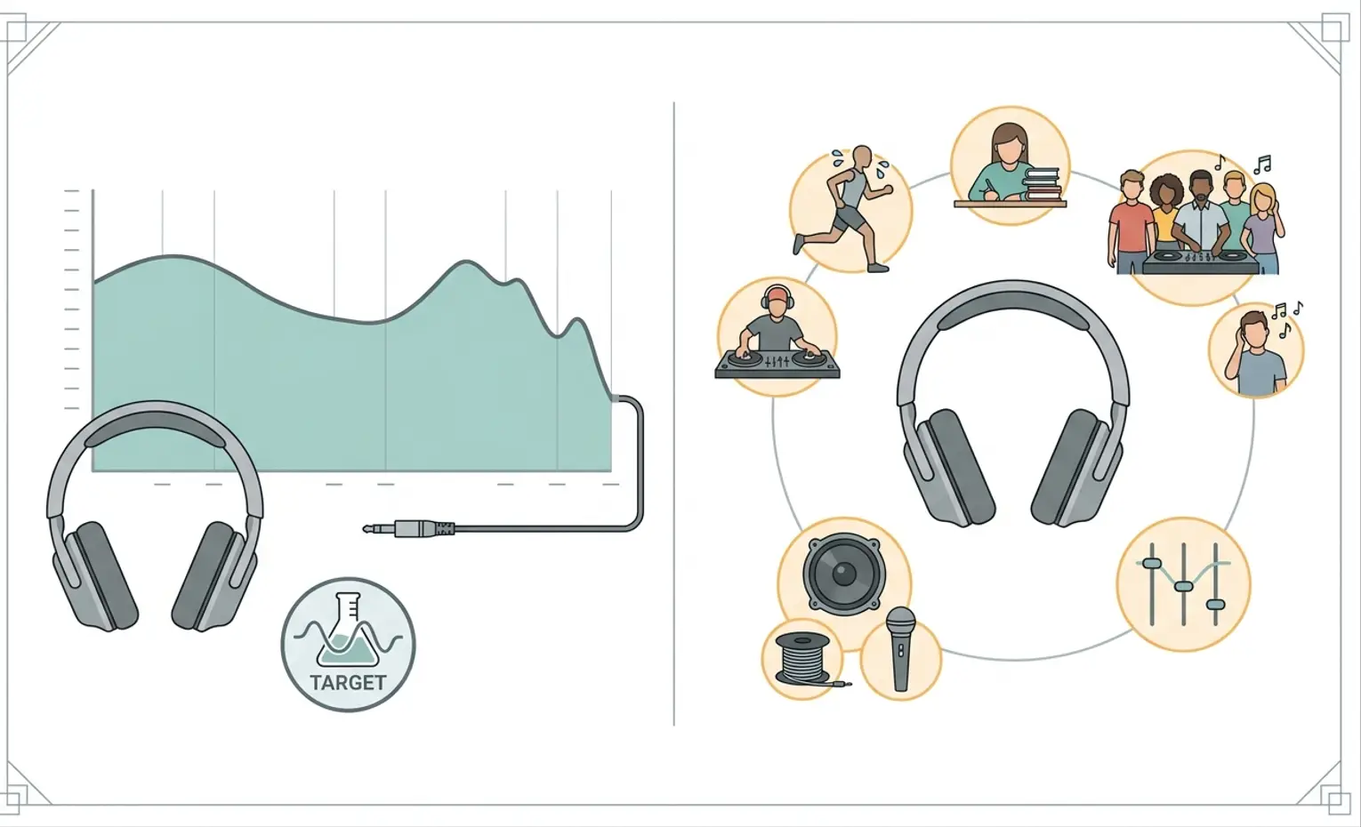 تفاوت صدای JBL با Harman Target، راهنمای تیونینگ هدفون تفاوت صدای JBL با Harman Target، راهنمای تیونینگ هدفون