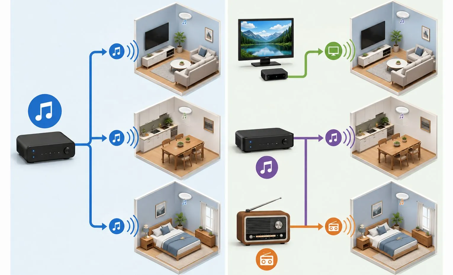 Multi-Zone Audio چیست و چطور صدا را در چند فضا مدیریت میکند؟ Multi-Zone Audio چیست و چطور صدا را در چند فضا مدیریت میکند؟
