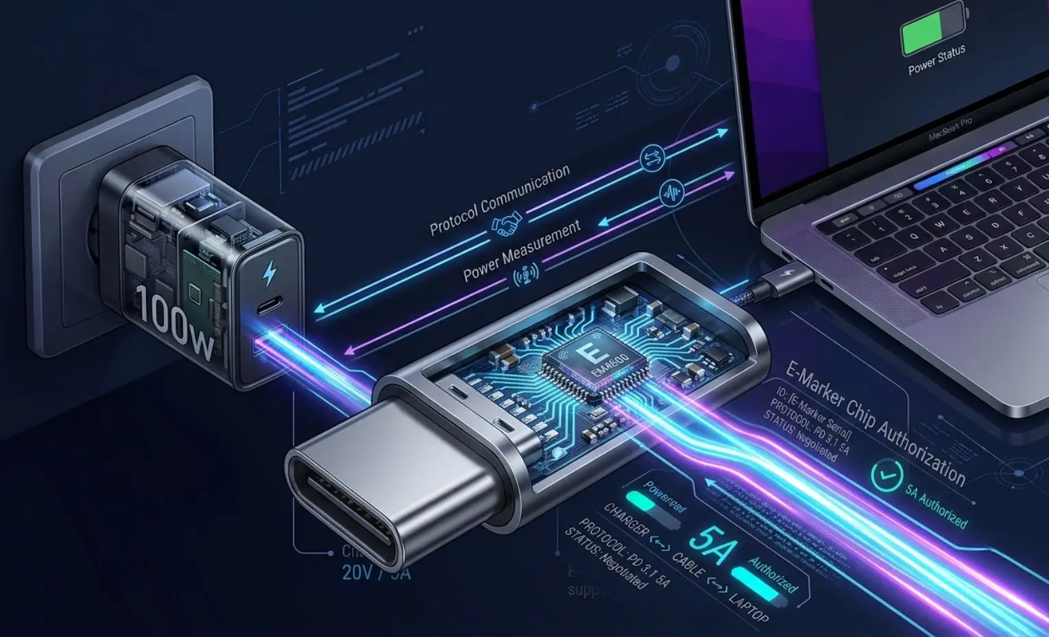 کابل USB-C 100 وات و ویژگیهای فنی که هنگام خرید باید بدانید کابل USB-C 100 وات و ویژگیهای فنی که هنگام خرید باید بدانید