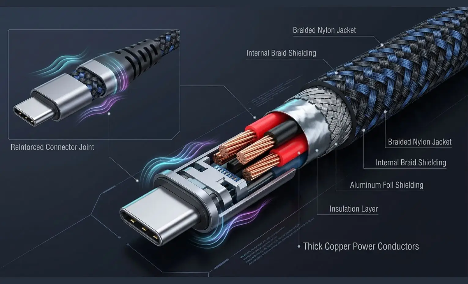 کابل USB-C 100 وات و ویژگیهای فنی که هنگام خرید باید بدانید کابل USB-C 100 وات و ویژگیهای فنی که هنگام خرید باید بدانید