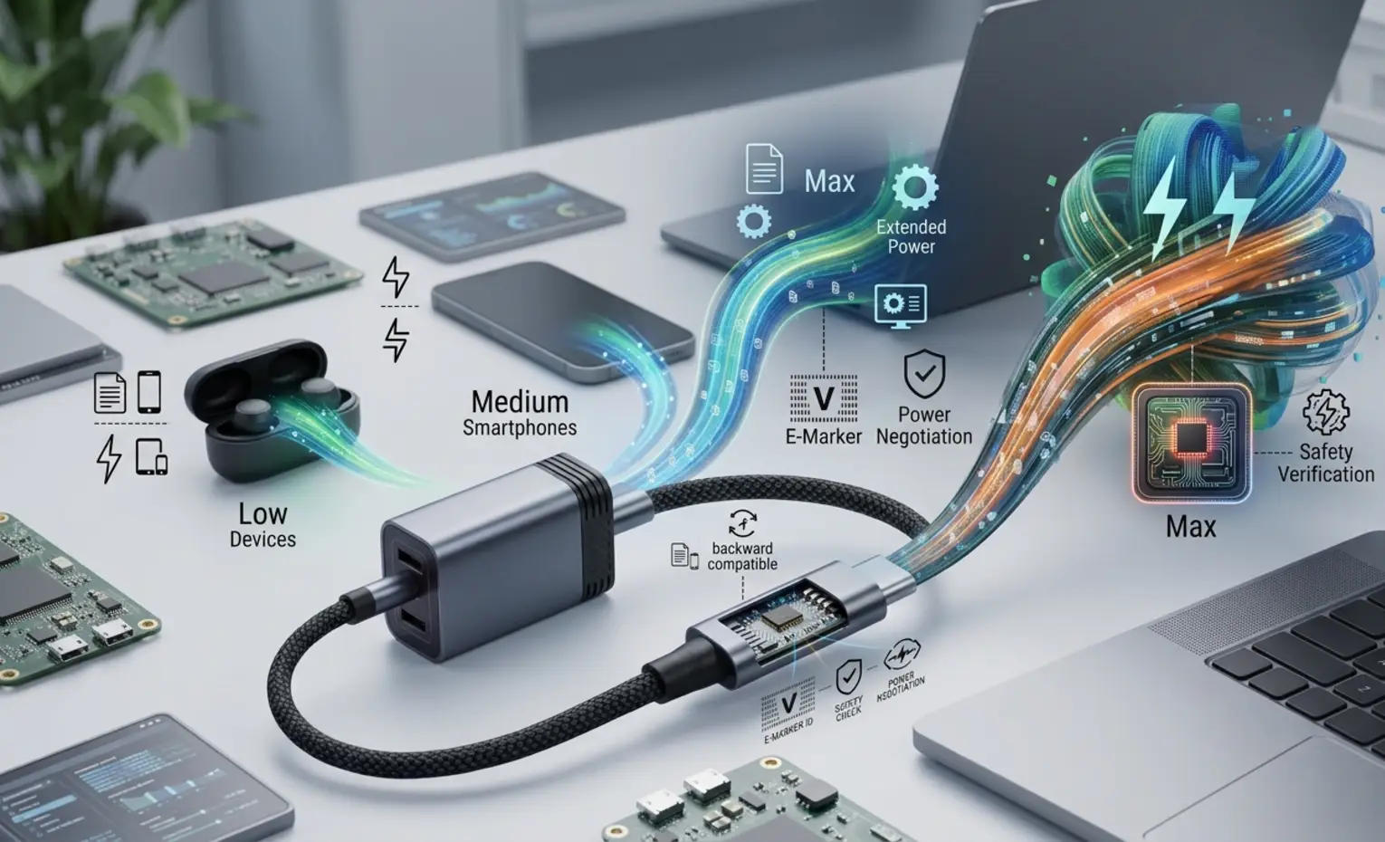 استاندارد USB Power Delivery 3.1 و نحوه مدیریت شارژ لپتاپ استاندارد USB Power Delivery 3.1 و نحوه مدیریت شارژ لپتاپ