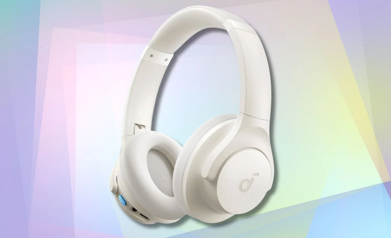 راهنمای خرید انکر Soundcore، ایرباد یا هدفون (مهر 1405) هدفون سفید Soundcore Q11i روی زمینه چندرنگ روشن
