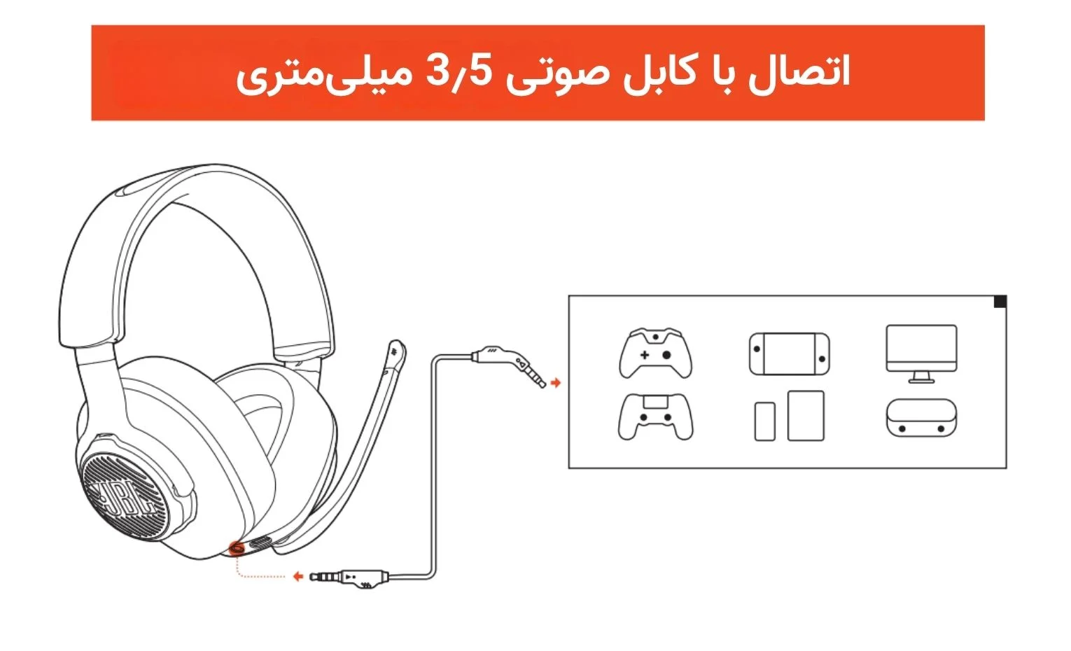 راهنمای استفاده هدفون گیمینگ JBL Quantum 400 راهنمای استفاده هدفون گیمینگ JBL Quantum 400
