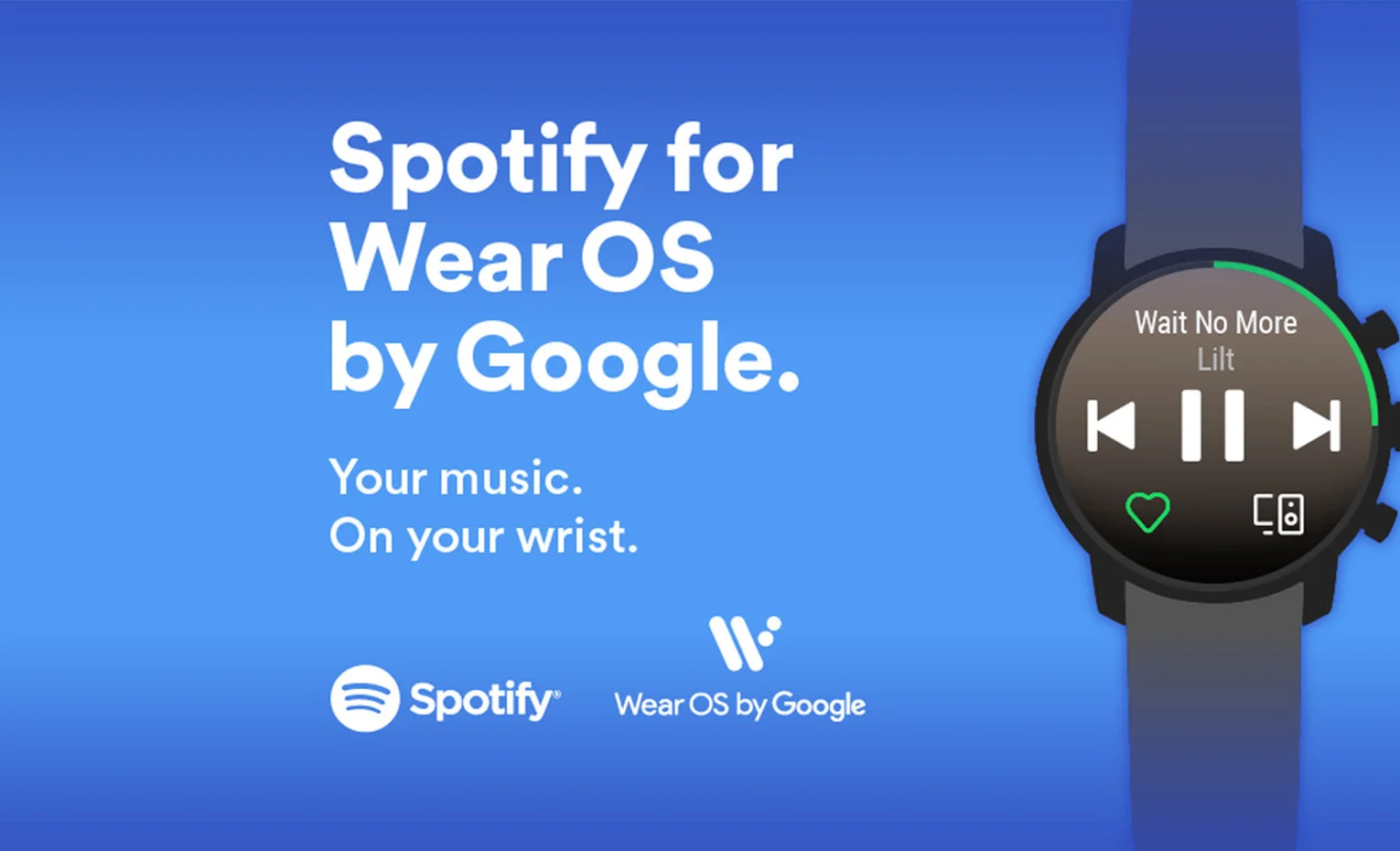 موسیقی بدون گوشی با هدفون و ساعت هوشمند صفحه کنترل پخش اسپاتیفای روی ساعت مجهز به Wear OS