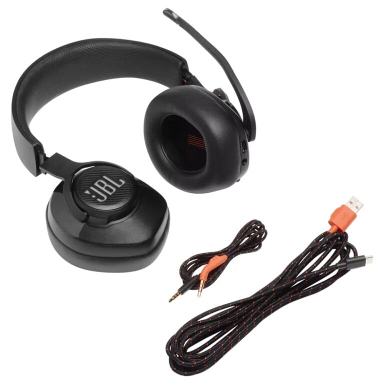 عکس هدفون JBL Quantum 400 مشکی همراه دو کابل
