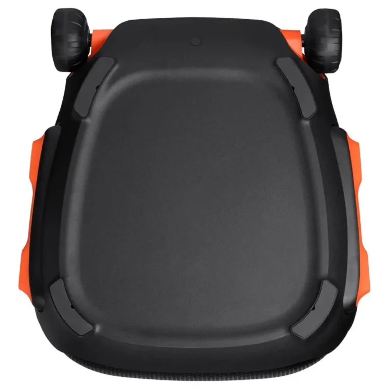 عکس اسپیکر JBL PartyBox 710 مشکی از زیر، با پایه‌ها و چرخ‌ها