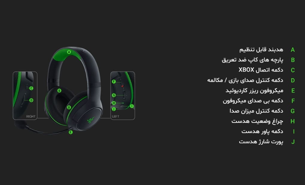 هدست گیمینگ بی سیم کایرا ایکس باکس | Razer Kaira For Xbox