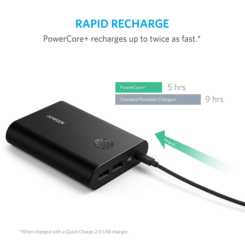 Anker PowerCore Plus With Quick Charge 3.0 13400 A1316