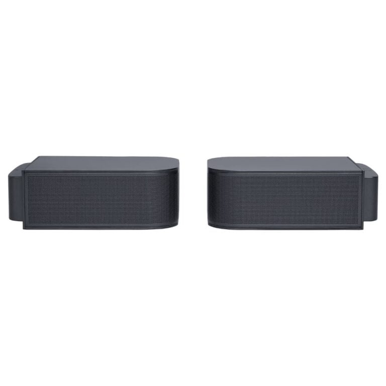 عکس دو اسپیکر جداشوندهٔ JBL Bar 800 مشکی از روبه‌رو