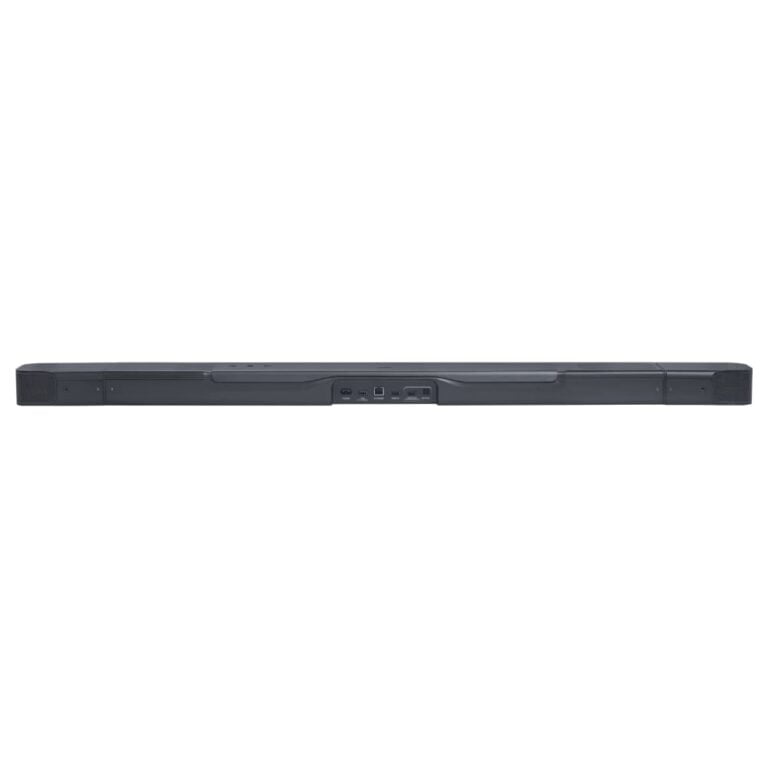 عکس ساندبار JBL Bar 800 مشکی از پشت، با درگاه‌های اتصال
