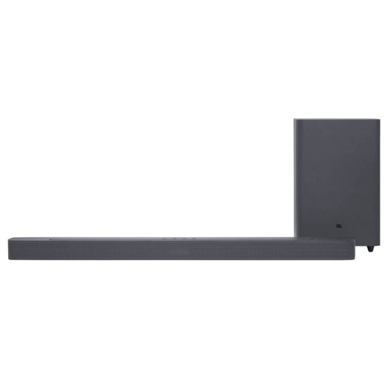 عکس ساندبار JBL Bar 2.1 Deep Bass MK2 مشکی همراه ساب‌ووفر از روبه‌رو