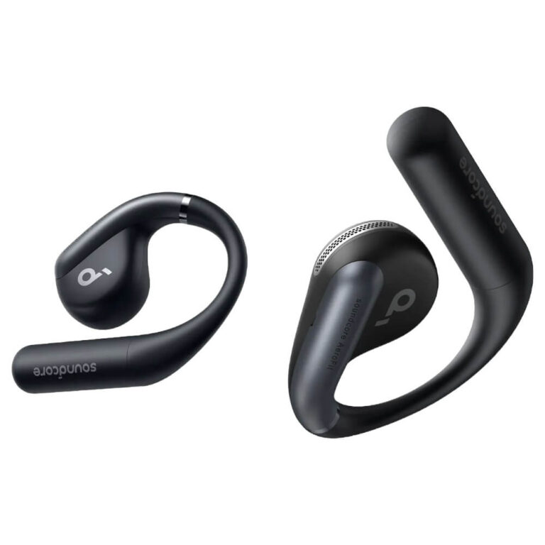 عکس دو گوشی Anker Soundcore AeroFit A3872 مشکی از زاویه