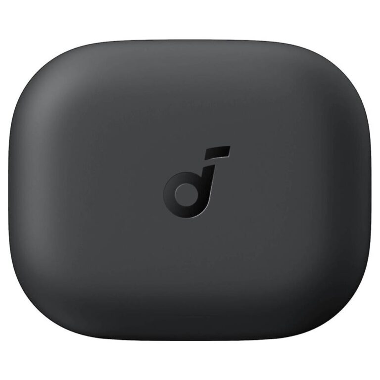 عکس کیس شارژ هندزفری Anker Soundcore AeroFit 2 مشکی، با درِ بسته از بالا