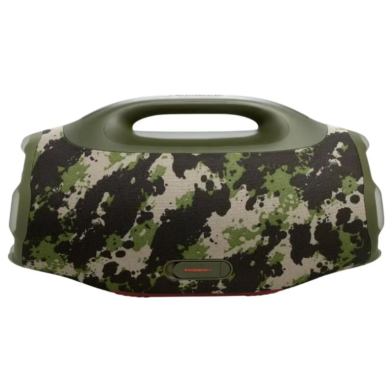 عکس اسپیکر جی بی ال Boombox 4 طرح چریکی سبز، پشت بدنه