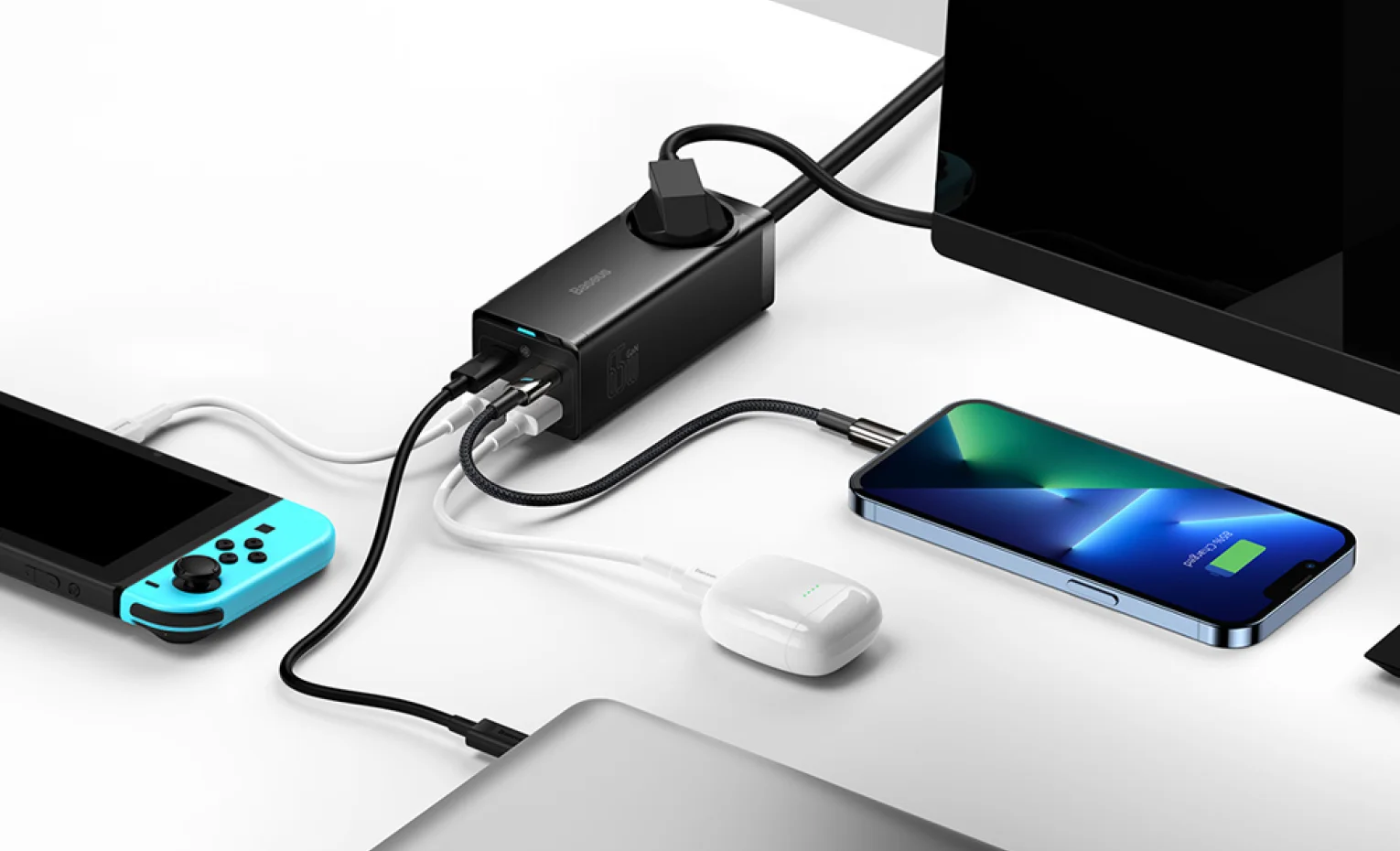 شارژر رومیزی Baseus Power Combo PowerStrip PSZM000901 شارژر رومیزی Baseus Power Combo PowerStrip PSZM000901