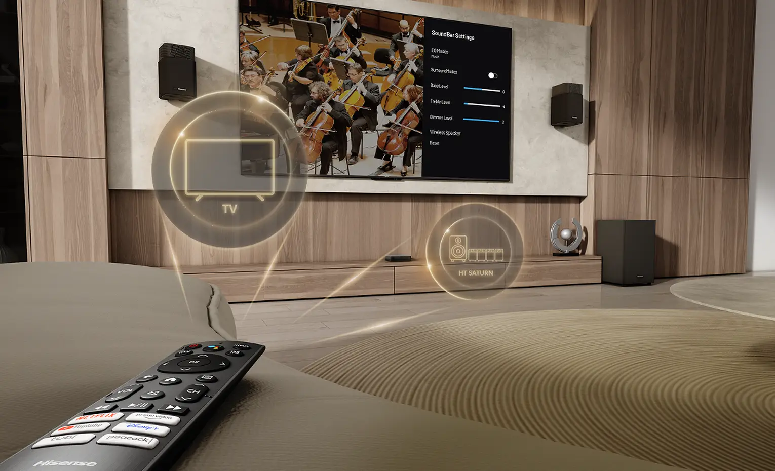 مقایسه ساندبار هایسنس HT Saturn و JBL Bar 5.1