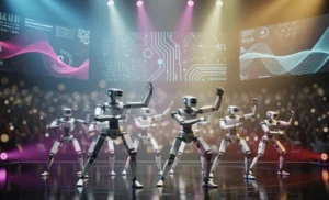 رقص ربات های انسان نما با هوش مصنوعی در کنسرت خواننده چینی