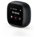 عکس کیس بستهٔ هندزفری Soundcore Liberty 5 Pro Max مشکی با نمایشگر روشن از زاویه