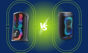 مقایسه تصویری اسپیکرهای نورانی Anker Soundcore Rave 3S و JBL PartyBox