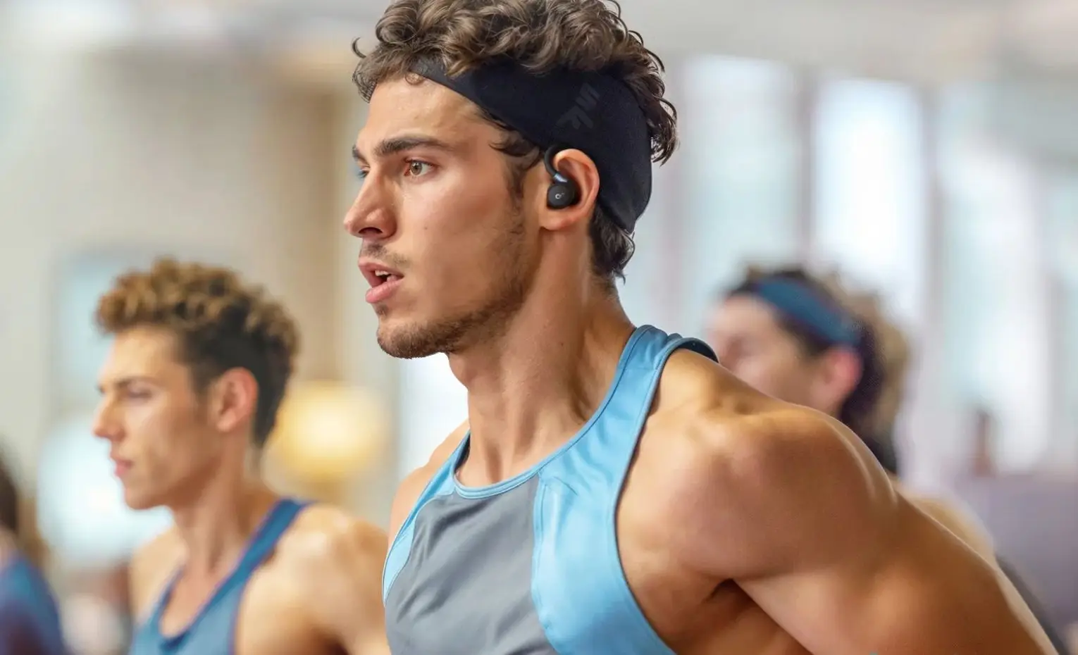 هندزفری انکر Soundcore Sport X20، بررسی برای ورزش و دویدن دو ورزشکار با هندزفری Sport X20 هنگام تمرین